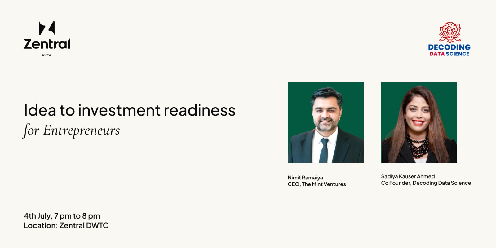 Idea to investment readiness for Entrepreneurs | Zentral